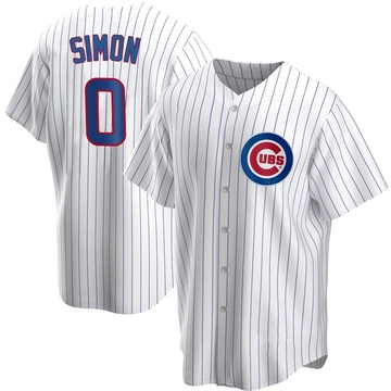 White Replica Ronny Oliver Simon Youth Chicago Cubs Home Jersey