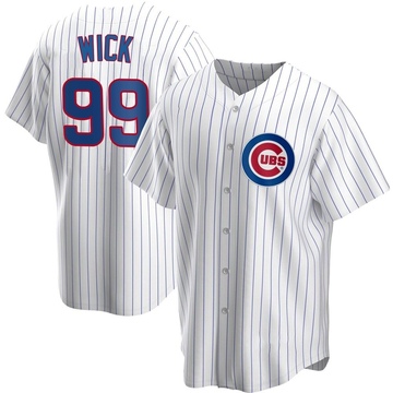 White Replica Rowan Wick Men's Chicago Cubs Home Jersey