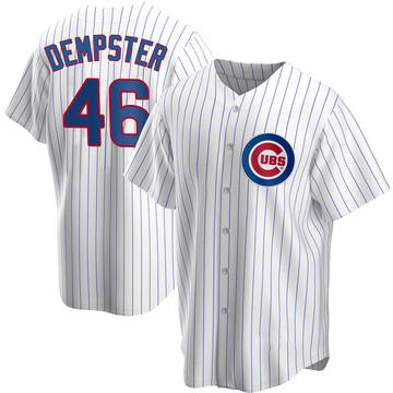 White Replica Ryan Dempster Men's Chicago Cubs Home Jersey