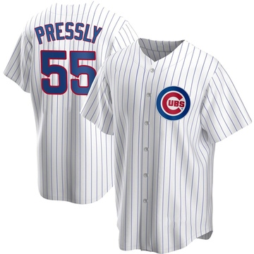 White Replica Ryan Pressly Men's Chicago Cubs Home Jersey