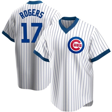 White Replica Taylor Rogers Men's Chicago Cubs Home Cooperstown Collection Jersey