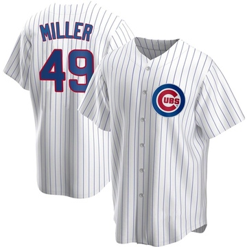 White Replica Tyson Miller Men's Chicago Cubs Home Jersey