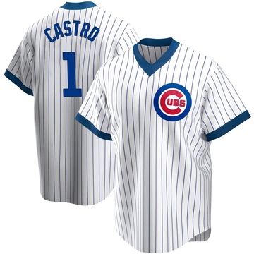 White Replica Willi Castro Men's Chicago Cubs Home Cooperstown Collection Jersey