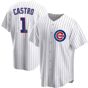 White Replica Willi Castro Youth Chicago Cubs Home Jersey