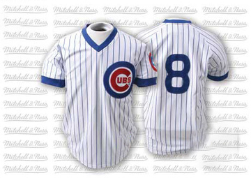 White/Blue Authentic Andre Dawson Men's Chicago Cubs Strip Throwback Jersey